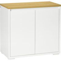 HOMCOM Stylish Storage: Kitchen Sideboard Cabinet with Double Doors & Adjustable Shelf, White Entryway Elegance Aosom UK