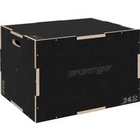 SPORTNOW 3-in-1 Wooden Plyo Box, Anti-Slip Plyometric Jump Platform, Step up Exercise Box w/ Handle Openings for Home Gym Training Aosom UK