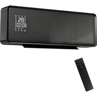 HOMCOM 2000W Ceramic Electric Heater with Fan, Adjustable Thermostat, Wall Mounted - Black | Aosom Ireland