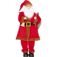 HOMCOM 4ft Singing Santa Claus Figure with with Waving Head- Red | Aosom Ireland