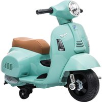 HOMCOM Vespa Licensed 6V Kids Electric Motorbike Ride On Motorcycle Battery Powered for 18-36 Months with Horn, Green