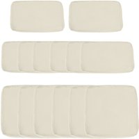 Outsunny Garden Rattan Sofa Seat Cushion Covers Replacement Outdoor, No Cushion Included, Beige