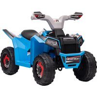 HOMCOM Quadriciclo Elétrico para Crianças Veículo Elétrico a Bateria de 6V com Velocidade de 2,5 km/h 70x41,5x48,5 cm Azul Aosom Portugal
