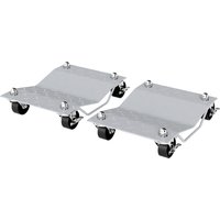 DURHAND Rangierheber 2 Stück Rangierhilfe für Reifenwechsel Wagenheber mit 4 Rollen Grau 40,5x30x13,5cm für Auto & Werkstatt Aosom.de