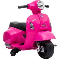 HOMCOM Vespa Licensed 6V Kids Electric Motorbike Ride On Motorcycle Battery Powered for 18-36 Months with Horn, Pink