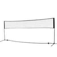 HOMCOM Badmintonnetz Volleyball- und Tennis-Netz tragbar 2 Höhen 94/158cm PE 400x60cm für Garten & Sportaktivitäten Aosom.de
