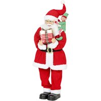 HOMCOM 4ft Animated Singing and Dancing Santa Claus Figure