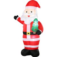 Outsunny Inflatable Christmas Decoration, 8FT Christmas Inflatable Santa with Bright LED Light, Red | Aosom Ireland