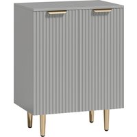 HOMCOM Sideboard Buffet Cabinet, Modern Kitchen Storage Cabinet with Adjustable Shelf and Metal Legs, Grey