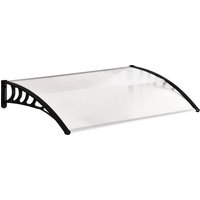 Outsunny Vordach Haustür Überdachung Pultbogenvordach 90x150cm aus Polycarbonat mit UV-Schutz in Weiß für optimalen Wetterschutz Aosom.de
