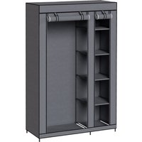 HOMCOM Guarda-roupa de Tecido Salva-Espaço com Barra para Cabides e 5 Prateleiras, 110x45x175 cm, para Quarto, Cinza Aosom Portugal