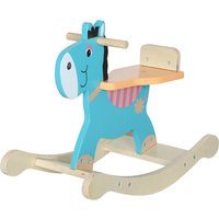 AIYAPLAY Schaukeltier Esel Baby Schaukelspielzeug mit Haltegriffen Schaukel Schaukelsitz für Kinder von 2-5 Jahren Dunkelgrün Aosom