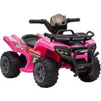 HOMCOM Mini Elektro-Quad für Kinder 18-36 Monate, Elektro ATV mit LED Frontlicht, Metall & PP-Kunststoff, rosa, sicherer Fahrspaß für kleine Abenteurer Aosom.de