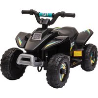 HOMCOM Kinder Quad Elektro 6V Kinderquad mit Vorwärts-, Rückwärtsfunktion Breite Reifen, Elektro-Quad für Kinder 1,5-3 Jahre Max. Belastung 20 kg Schwarz Aosom