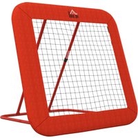 HOMCOM Rebounder für Fußball klappbar 5-stufig höhenverstellbar mit Schutzrand Heringe Rückprallwand Netz für Handball Volleyball Basketball Rot Aosom.de