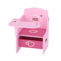 AIYAPLAY Kindertisch mit Stuhl 2-in-1 Integrierte Kindersitzgruppe mit Stauraum Platzsparend Kinder Tisch Stuhl Set zum Lesen, Malen Spielen Kindermöbel für Kinderzimmer, für Kinder 3-5 Jahren Rosa Aosom
