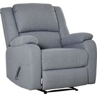 HOMCOM Relaxsessel Fernsehsessel mit Liegefunktion und Seitentasche, grau, leinenartiges Polyester, 90 x 96 x 98 cm, ideal für Wohnzimmer Aosom.de