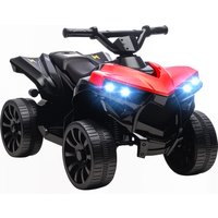 AIYAPLAY Kinder Quad Elektro 6V Kinderquad mit Vorwärts-, Rückwärtsfunktion, Musik, LED-Scheinwerfer, Kinderfahrzeug Elektro-Quad für Kinder von 3-8 Jahren Rot Aosom