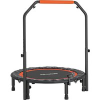 SPORTNOW Mini-Trampolin mit LCD-Monitor 102 cm Fitness-Trampolin, 4-fach höhenverstellbarer Haltegriff bis 100 kg für effektives Training Aosom.de