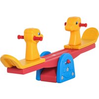 HOMCOM Kinder Gartenwippe Wippe mit Hirschform Kinderwippe Karussellwippe für 1-4 Jahre Kinder Kunststoff mehrfarbig 150 x 32 x 60 cm Aosom