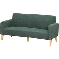 HOMCOM Dark Green Velvet 2 Seater Sofa