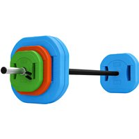 SPORTNOW 30 kg Adjustable Barbell Weights Set, Barbell Bar with Weight Plates, Non-slip Handle, Multicolour