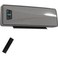 HOMCOM 2000W Ceramic Electric Heater with Fan, Adjustable Thermostat, Wall Mounted - Grey