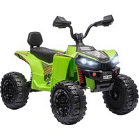 AIYAPLAY 24V 2 Seater Electric Quad Bike for Kids, Ride On Car ATV Toy w/ Forward Backward, for Boys Girls 3-8 Years, Green