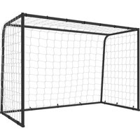 Football Goal 6 x 4ft Football Net Ground Stakes Metal Frame Training Equipment Indoor Outdoor Play