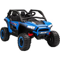 AIYAPLAY Kinder Elektroauto, 24 V 5-7 km/h Geländewagen mit Musikanschluss, Kinderfahrzeug mit 2,4G Fernbedienung, Scheinwerfer, Hupe, Elektrisches Kinderfahrzeug für Kinder 3-8 Jahre, Blau Aosom