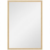 HOMCOM Wandspiegel 50 x 70 cm dekorativer Spiegel mit 4 Haken, rechteckiger Spiegel für Schlafzimmer, Badezimmer Aosom