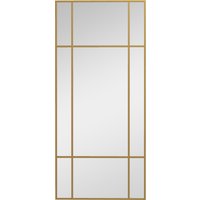 HOMCOM Rectangle Wall Mirror, 110 x 50cm Window Style Vanity Mirror with Metal Frame, Decorative Hanging Mirror for Living Room, Bedroom Aosom UK