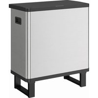 HOMCOM Automatischer Mülleimer mit Sensor, 3 Fächer (3x18L), Edelstahlsammelbehälter, herausnehmbare Inneneimer, gedämpfter Verschluss, mit Deckel, Griff, Silber Aosom