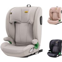 Highback Booster Seat with ISOFIX and I-Size R129, Adjustable Car Seat with 10-Position Headrest for 100-150 cm, 44L x 46W x 80H cm, Beige Aosom UK