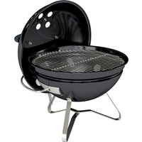 Outsunny Holzkohlegrill BBQ Smoker mit Deckel Griff Tragbarer Kugelgrill mit verstellbaren Lüftungsschlitzen Kohlegrill für Barbeque Camping, Terrasse, Garten 41 x 41 x 44 cm Schwarz Aosom
