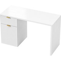 Computer Desk Drawer 120 cm Reversible Office Desk Cabinet Adjustable Shelf Thick Top