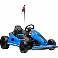 24V Electric Drift Go Kart Dual Motors Soft Start 12 KM H High Speed Headlight Ages 6 14