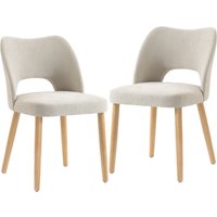 Dining Chairs Set Upholstered Kitchen Chenille Tool Free Assembly Rubberwood Legs