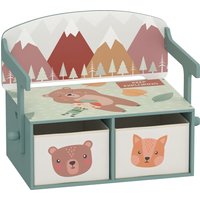 Table Chair Set 3 1 Wooden Toy Box 2 Fabric Drawers Bedroom Playroom Gift