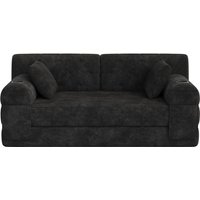 Doppeltes komprimiertes Cordsofa, Schwarz Aosom.de