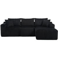 Modulares Sofaset mit Liegestühlen und Doppelbetten,Schwarz Aosom.de