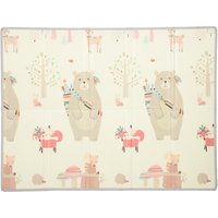 AIYAPLAY Spielmatte Faltbar Doppelseitige Krabbelmatte Baby wasserdicht rutschfest Spiel Matte Kindermatte mit Tiermotiv Spielteppich 146,5 x 195 x 1,5 cm Mehrfarbig Aosom