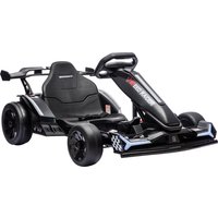AIYAPLAY 24V Electric Go Kart for Kids 6-12 Years with Drift Mode, Adjustable Seat, 3 Speed, Slow Start, Black