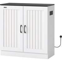 PawHut Fish Tank Stand, 20-29 Gallon Aquarium Stand with Cabinet Storage, Power Outlets and Anti-Tip Kit, White | Aosom Ireland