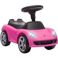 AIYAPLAY Ride on Car, Porsche Licensed Toddler Push Car with Horn, Headlights, Sound and Steering Wheel for 18-36 Months, Pink | Aosom Ireland