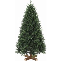 HOMCOM Artificial Christmas Tree, Hinged Xmas Tree with 2419 PE & PVC Branch Tips, 6ft, Green | Aosom Ireland