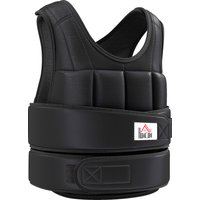 HOMCOM Adjustable Weighted Vest, 10kg Metal Sand Filled for Fitness Training, Unisex, Black/Red Aosom UK