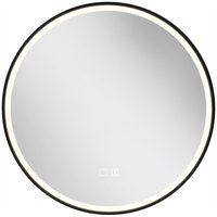 Bathroom Mirror LED Lights 60cm Round LED Bathroom Mirror 3 Colours Dimmable Bluetooth Anti Fog