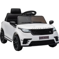 AIYAPLAY Range Rover Velar Licensed 12V Electric Car for Kids with Remote, 4-Wheel Suspension, Slow Start for 2-4 Years, White