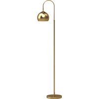 HOMCOM Stehlampe für Wohnzimmer, Moderne Stehleuchte 40W, E27-Fassung, Höhenverstellbar, Schwenkbarer Lampenschirm, Stabile Stahlbasis, Fußschalter, für Wohnzimmer Schlafzimmer Büro, Gold Aosom